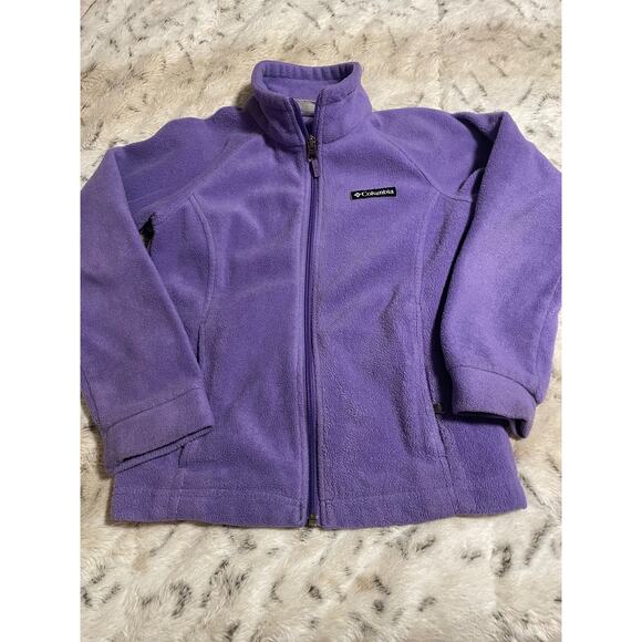 Columbia Other - Columbia girls purple zip fleece jacket size 7/8
